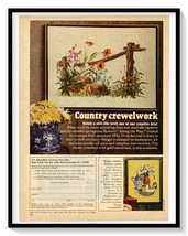 Country Crewelwork Kits Order Form Print Ad Vintage 1975 Magazine Advertisement - £7.66 GBP