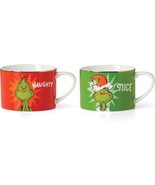 Lenox Christmas Grinch Naughty and Nice Mugs Pair Who Stole Grinchmas Gi... - £24.37 GBP