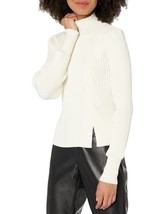 $88 BCBGeneration Women&#39;s Long Sleeve Mock Neck Sweater Front Slit Size Large - £9.19 GBP