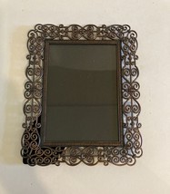 Copper Toned Metal Photo picture frame 5x7 with glass - $14.85