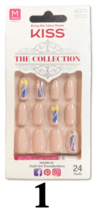 KISS Nails The Collection 24 Glue On Nails Medium Length #62270 (No Glue... - $10.39