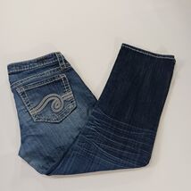 Most Wanted See Thru Soul Women's Blue Cropped Denim Jeans Size 27 (28×24) image 2