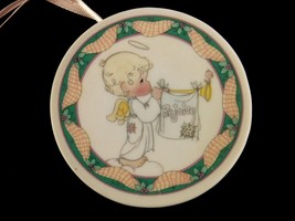 &quot;Rejoice O Earth&quot;, Precious Moments, Mini Plate Christmas Ornament, #PMJ-19 - £5.42 GBP