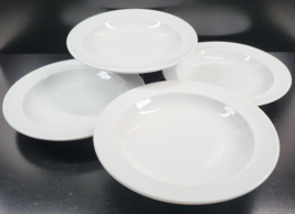 4 Oneida Classic Pasta Bowls Set Vintage White Restaurant Ware Diner Dis... - £62.17 GBP