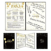 70Th Birthday Gift For Men Or Women, Creative Vintage Back In 1953 Birthday Post - £20.36 GBP