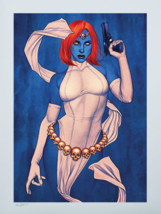 Hand Signed Jenny Frison Sold Out Sideshow Exclusive X-Men Art Print ~ Mystique - £201.57 GBP