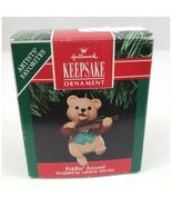 Vintage 1991 Hallmark Keepsake Ornament Fiddlin' Around Teddy Bear With ... - €8,26 EUR