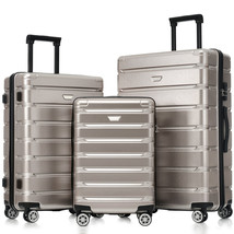 Hardshell Luggage Set: 3-Piece Spinner Suitcase - $120.99