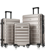 Hardshell Luggage Set: 3-Piece Spinner Suitcase - $169.28 CAD