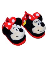 MINNIE MOUSE DISNEY Plush Rubber Bottom Slippers Toddler&#39;s Size 5-6, 7-8... - £10.17 GBP+