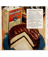 Swans Down Cake Flour With Recipe 1934 Advertisement Full Page Lithograp... - $29.99