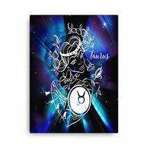 Express Your Love Gifts Taurus Zodiac Horoscope Sign Constellation Canvas Print  - £82.12 GBP