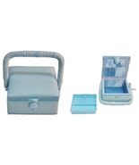 Suzy&#39;s Hobby Baskets Small Square Aqua Dot - $510.87 MXN