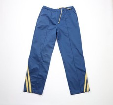 Vintage Gap Mens Size Large Faded Striped Fleece Lined Wide Leg Sweatpants Blue - £35.00 GBP