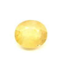 Kunstdiamanten Zertifiziert 3.71Ct Natürlich Gelbe Saphir (Pukhraj) Oval Rashi - £39.76 GBP