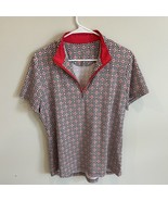 TAIL White Label Printed Polo Golf Tennis Pickleball Size L Red White Gr... - $34.17 CAD