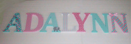 Wood Letters-Nursery Decor- Pink &amp; Teal, Pink and Turquoise Elephant the... - $12.50