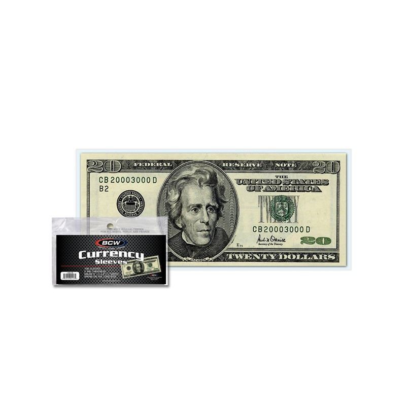 10,000 BCW Currency Sleeves - Regular Bill - $186.82
