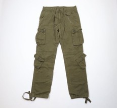 Vintage 90s Streetwear Mens 32x32 Faded Tactical Military Cargo Pants Army Green - £48.08 GBP