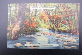 Vtg Postcard  The Quiet Of A Woodland Stream Fisherman Paradise In Maine... - $14.99