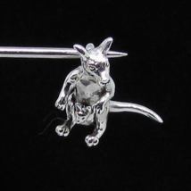 Cute Sterling silver Animal Pendant Kangaroo with Baby high polished 925 silver - £27.97 GBP