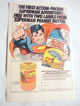 1983 Color Ad Superman Peanut Butter with Superman - £6.38 GBP