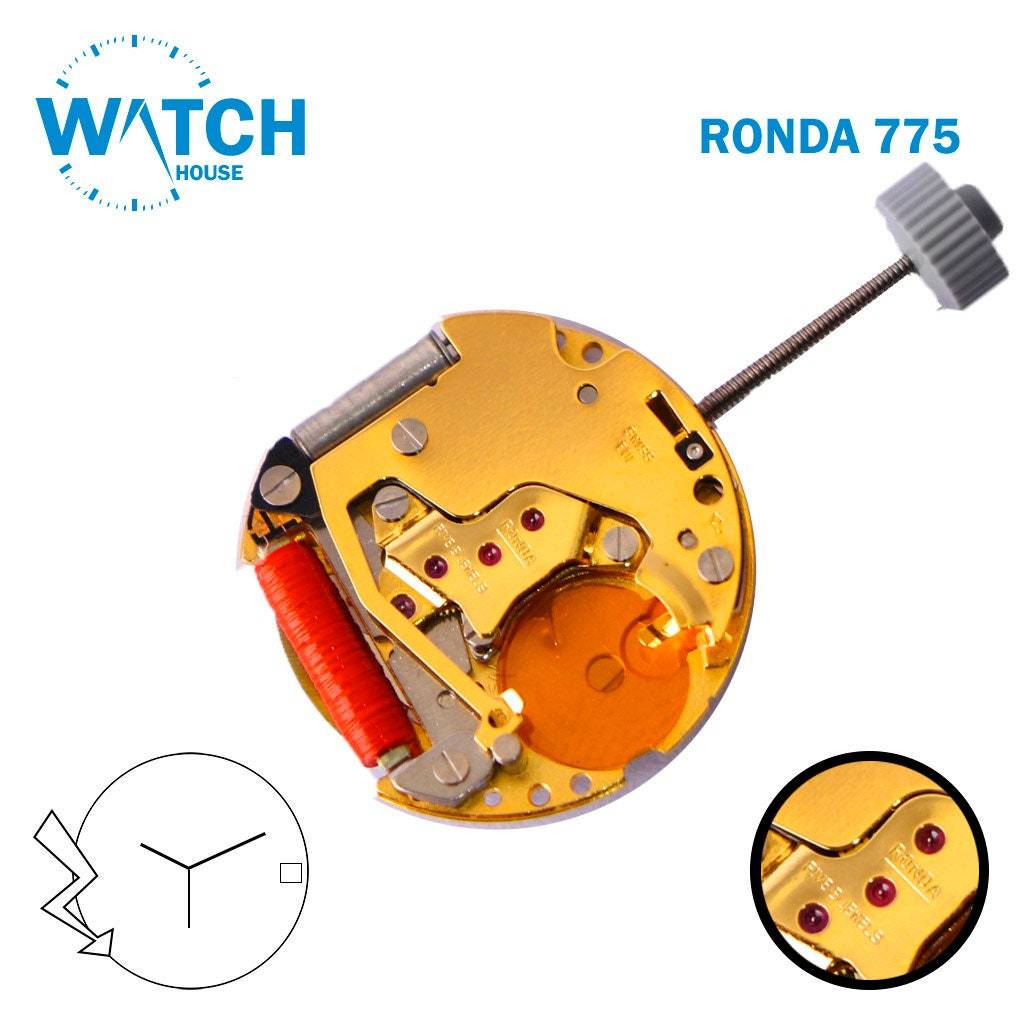 RONDA Swiss made movement 775 gold movement Disk at 3 Movements