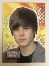 Justin Bieber Panini Trading Card Sticker Justin In Gray - $2.48