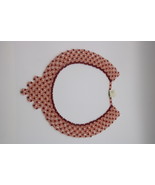 Moroccan coral bead pendant - Amazigh artisan jewelry - $65.00