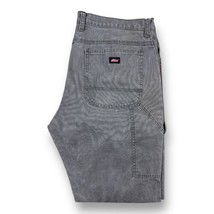 Dickies Carpenter Pants Canvas Work Faded Gray Dungarees Grunge Utility 38x33 - £19.37 GBP