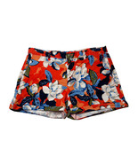 Womens GAP Girlfriend Orange Tropical Floral Bright Khakis Chino Shorts ... - $18.80