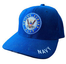 United States Navy Logo Military Baseball Navy Blue Structured Cap Hat N... - $12.51