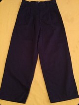 Basic Editions Size 10 Regular  blue pleated uniform pants Boys New - £15.00 GBP