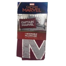 Jay Franco Captain Marvel Reversible Pillowcase 20&quot;x30&quot; With package - £7.27 GBP