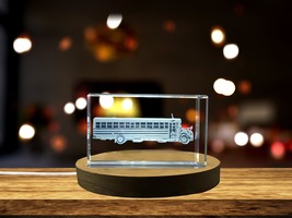 LED Base included | 3D Engraved Crystal Bus Model - Unique Collectible - $25.99 - $259.99