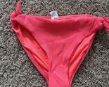 Wave Zone Coral Pink SIde Tie Ribbed Bikini Swim Bottom Stretch Size Small - $14.99