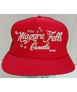 ENJOY NIAGARA FALLS CANADA Snapback Baseball Hat Coca Cola Script Trucke... - £19.29 GBP