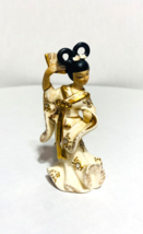 Antique Japanese Dancer Geisha style Golden Kimono with Brilliants 4,5&quot; KW1999 - £46.40 GBP