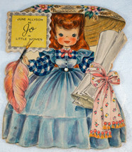 1949 Hallmark Little Women Doll Greeting Card June Allyson as Jo - £10.35 GBP
