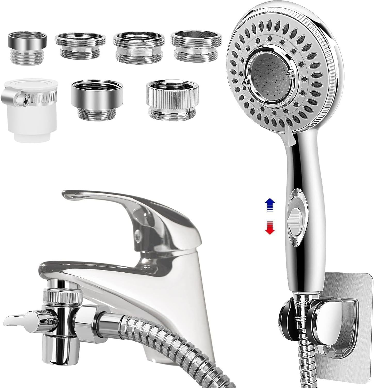 Shower Head Sink - Faucet Bathtub, Hose Sprayer Attachment With 5, Garden - $44.99