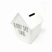 Rae Dunn by Magnenta Rainy Day Fund House Bank White Piggy NEW Ceramic - £16.87 GBP
