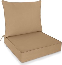 EAGLE PEAK Outdoor Deep Seat Patio Seat Cushion Set, 25 x 25 x 5 inch, 2... - $71.25