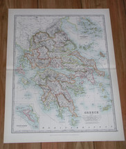 1907 Antique Map Of Kingdom Of Greece / Turkey - £13.15 GBP