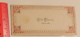 Victorian Trade Card Gilt Floral 12 for 10 Cents VTC 4 - $3.95