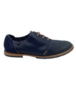 Ahnu Shoes Men’s 10.5 Blue Leather Suede Lace Up Casual Comfort Loafers ... - £29.16 GBP