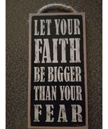Love &amp; Laughter Wooden Sign ~ 5&quot; X 10&quot; w/Rope Handle ~ Let Your Faith... - £11.85 GBP