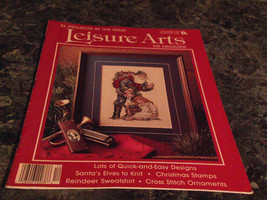 Leisure Arts the Magazine December 1989 Needlework Stiffener - $2.99