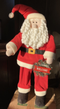 VTG  Dan Dee 37” Standing Santa Bendable Arms Wreath Collector&#39;s Choice RARE HTF - £23.42 GBP