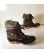 Nature Breeze Faux Fur Lined Duck Boots Womens 7.5 Waterproof - $19.59