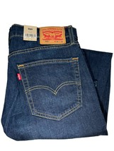 NEW Levi&#39;s 502 Taper Fit Denim Jeans Stretch Men&#39;s Size 34x32 Dark Wash ... - £42.63 GBP
